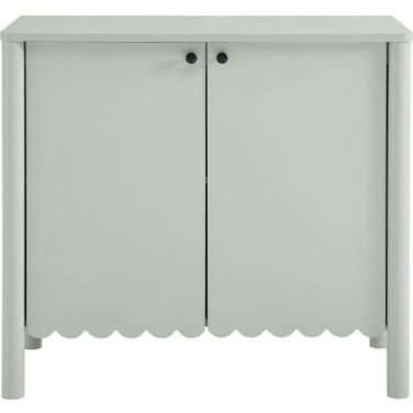 Emmeline 35 Inch 2-Door Scalloped Sideboard Cabinet In Sage