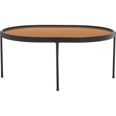 Emmerich Mirrored Coffee Table in Rose Gold