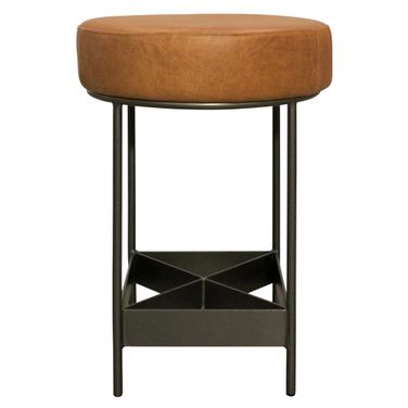 Emmett Counter Stool In Tan Leather