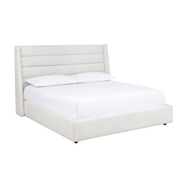 Emmit King Platform Bed In Merino Pearl