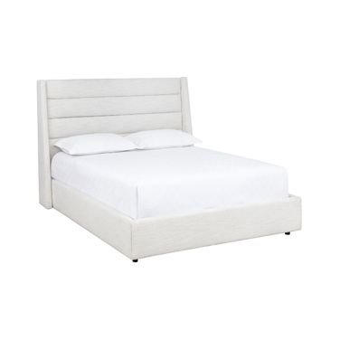 Emmit Queen Platform Bed In Merino Pearl