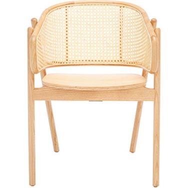 Emmy Rattan Back Dining Chair In Natural