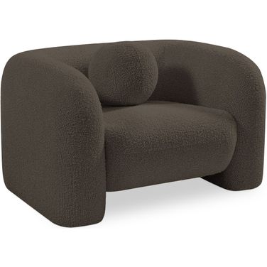 Emory Boucle Fabric Chair In Brown