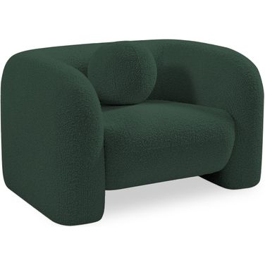 Emory Boucle Fabric Chair In Green