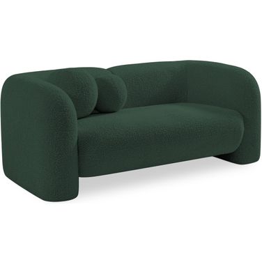 Emory Boucle Fabric Loveseat In Green