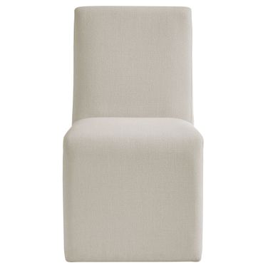 Emory Fabric Upholstered Dining Side Chair In Salt
