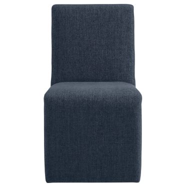 Emory Fabric Upholstered Dining Side Chair In Slate Blue