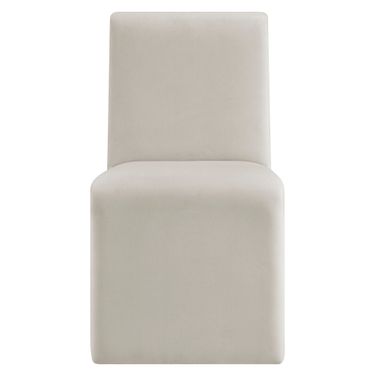Emory Upholstered Performance Velvet Dining Side Chair In Alabaster