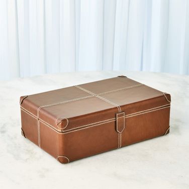 Emporium Home Large Tiburtina Box In Saddle
