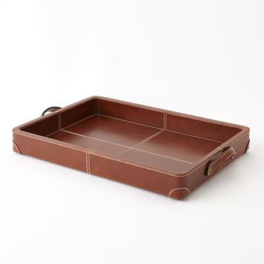 Emporium Home Tiburtina Tray In Saddle