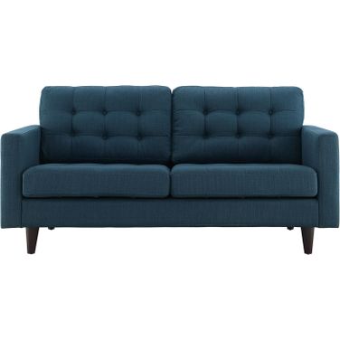 Empress Azure Upholstered Fabric Loveseat