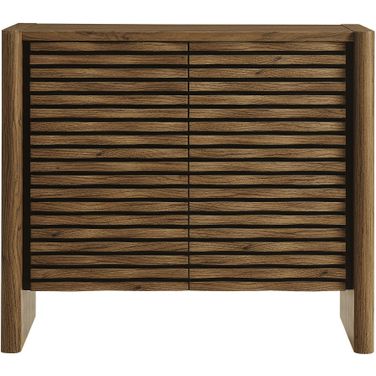 Emric Wave Accent Cabinet In Walnut