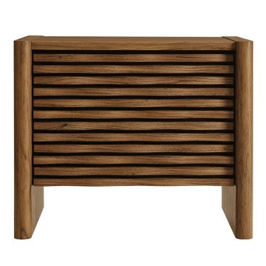 Emric Wave Nightstand In Walnut