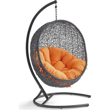 Encase Orange Swing Outdoor Patio Lounge Chair