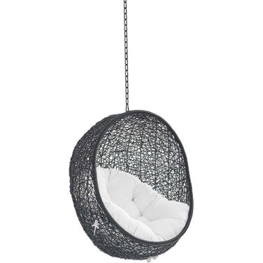 Encase Sunbrella Fabric Swing Outdoor Patio Lounge Chair Without Stand In Black