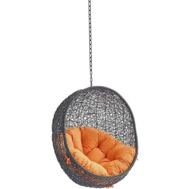 Encase Swing Outdoor Patio Lounge Chair Without Stand In Orange
