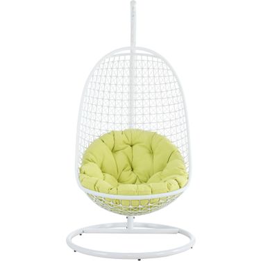 Encounter White Swing Outdoor Patio Fabric Lounge Chair