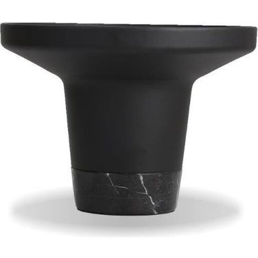End Table Spacer Matte Black Pc Aluminum/Black Marble Base