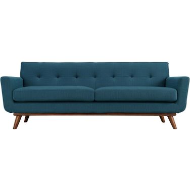 Engage Azure Upholstered Fabric Sofa