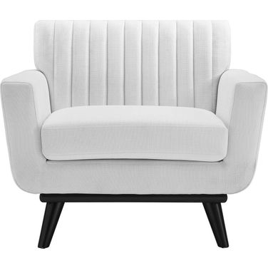 Engage Channel Tufted Fabric Arm Chair