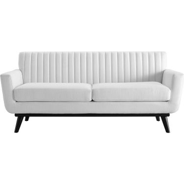 Engage Channel Tufted Fabric Loveseat