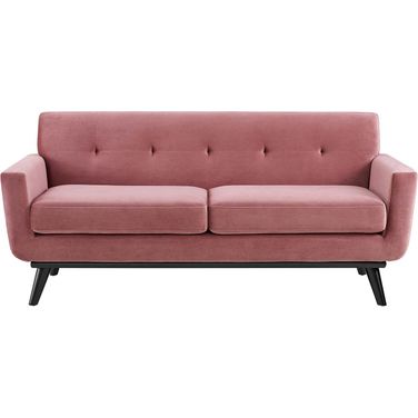 Engage Performance Velvet Loveseat In Dusty Rose