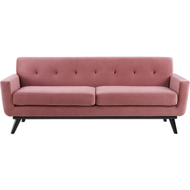 Engage Performance Velvet Sofa In Dusty Rose