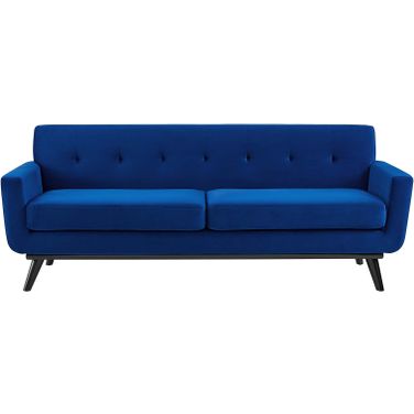 Engage Performance Velvet Sofa In Navy