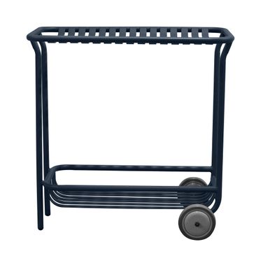 Enid 32 Inch Outdoor Cart In Dark Blue