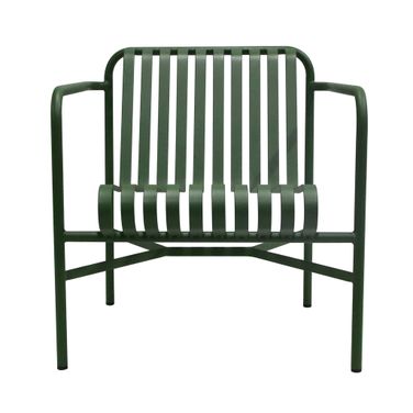 Enid Outdoor Lounge Chair In Dark Green
