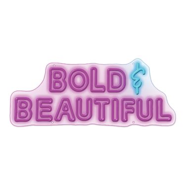 Enlightened Bold and Beautiful Neon Sign In Blue and Purple