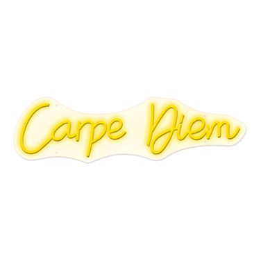 Enlightened Carpe Diem Neon Sign In Black and Yellow