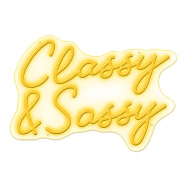 Enlightened Classy and Sassy Sign In Neon Multicolor