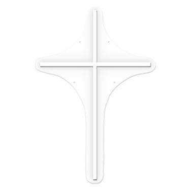 Enlightened Cross Sign In Neon White