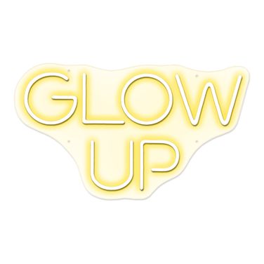 Enlightened Glow Up Sign In Neon