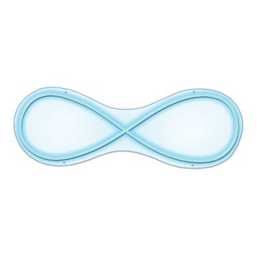 Enlightened Infinity Sign In Neon Blue