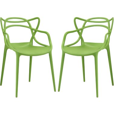 Entangled Dining Chair Set of 2 In Green