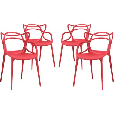 Entangled Red Dining Set of 4
