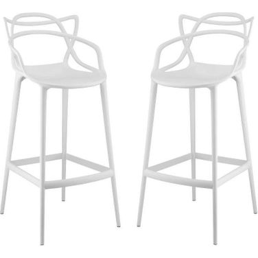 Entangled Bar Stool Set of 2 In White