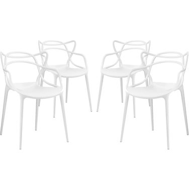 Entangled White Dining Set of 4