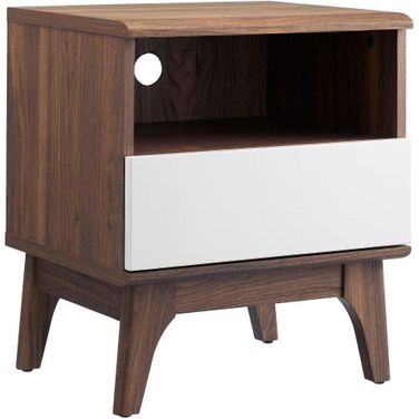 Envision Nightstand In Walnut White