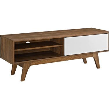 Envision Walnut White 48 Inch TV Stand
