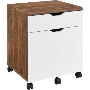 Envision Wood File Cabinet In Walnut White