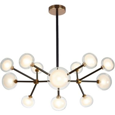 Enzo Chandelier Pendant Light In Black and Bronze