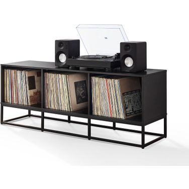 Enzo Large Record Storage Media Console In Black