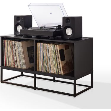 Enzo Medium Record Storage Media Console In Black
