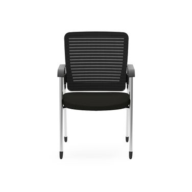 Eon Visitor Chair Set of 2 In Black and Chrome