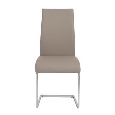 Epifania Dining Chair Set of 4 In Taupe and Chrome