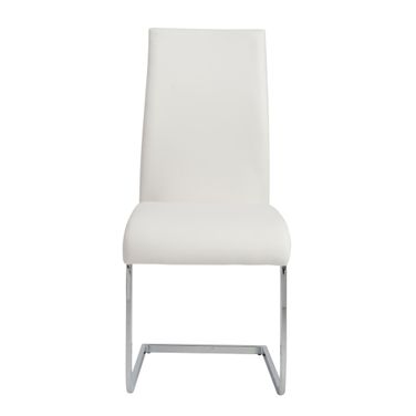 Epifania Dining Chair Set of 4 In White and Chrome