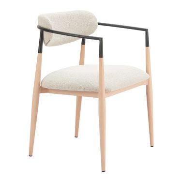 Equinox Dining Chair In Light Gray and Natural
